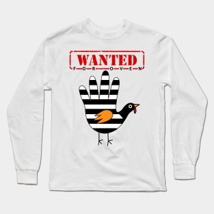 Funny Wanted for Oven Turkey Hand Thanksgiving Gift T-shirt Long Sleeve T-Shirt